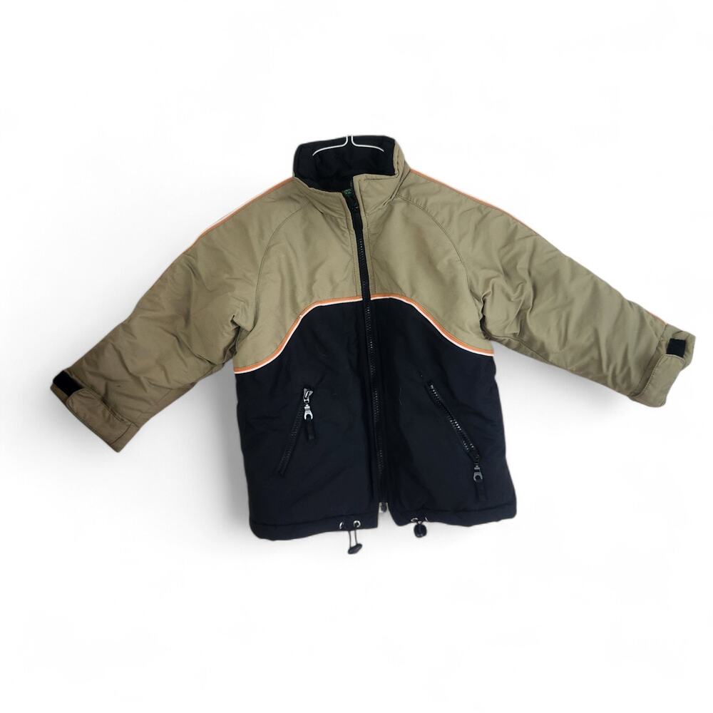 Vintage Boys United Colors of Benetton Vintage Puffer Jacket Medium Green Black